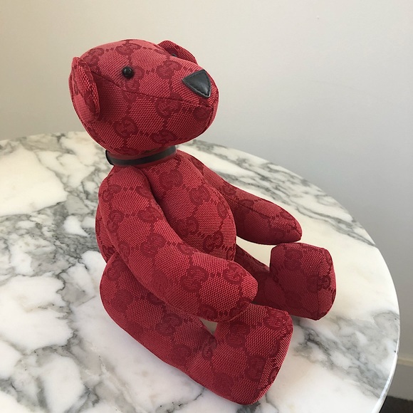 Authentic GUCCI Baby Teddy Bear Limited Edition Collectors Item Monogram Canvas - Picture 2 of 10